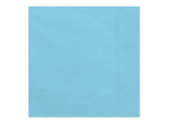 SERWETKI PAPIEROWE JASNY NIEBIESKI 33 X 33 CM 20 SZT