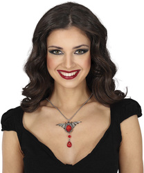 NASZYJNIK Z NIETOPERZEM ORAZ RUBINEM