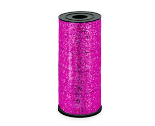 WSTĄŻKA PLASTIKOWA HOLOGRAFICZNA CIEMNORÓŻOWA 92 M