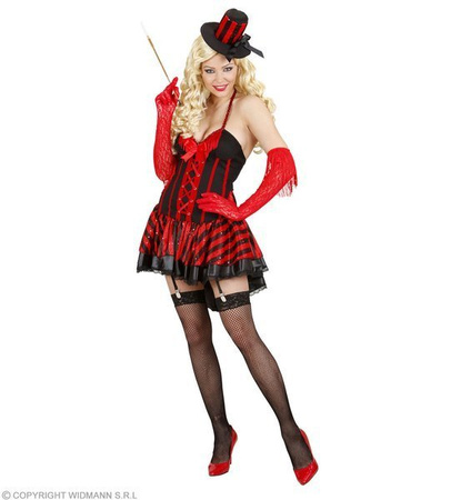 SUKIENKA RETRO CZARNO CZERWONA