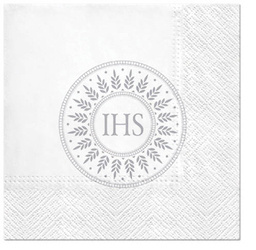 SERWETKI SREBRNE KOMUNIA ŚWIĘTA IHS 20 SZT