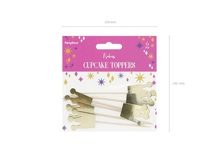 Dekoracje do muffinek Princess - Korony (1 karton / 50 op.) (1 op. / 6 szt.)