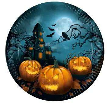 ZESTAW DYNIE HALLOWEEN TALERZYKI+KUBECZKI