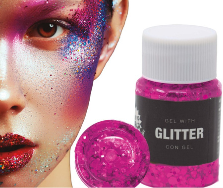 ŻEL Z BROKATEM FUKSJA 20 G 