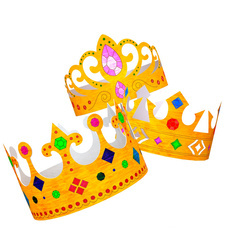 ZESTAW PAPIEROWYCH KORON DO KOLOROWANIA 6 SZTUK