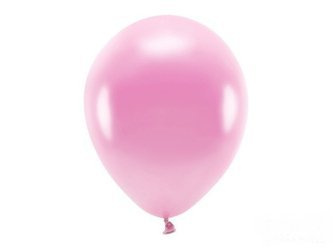 BALONY ECO 30 cm METALIZOWANE RÓŻ 10 szt