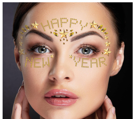 SAMOPRZYLEPNA BIŻUTERIA NA TWARZ "HAPPY NEW YEAR"