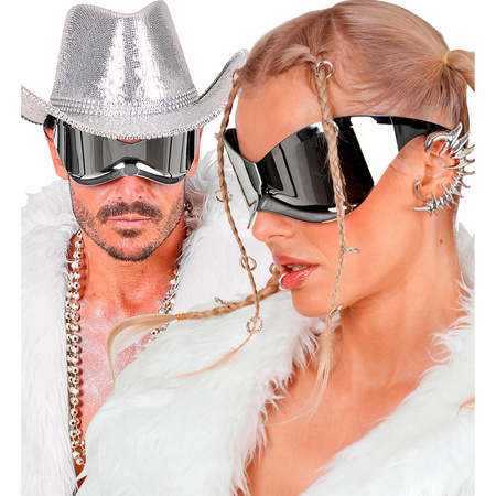 GIGANTYCZNE OKULARY SREBRNE