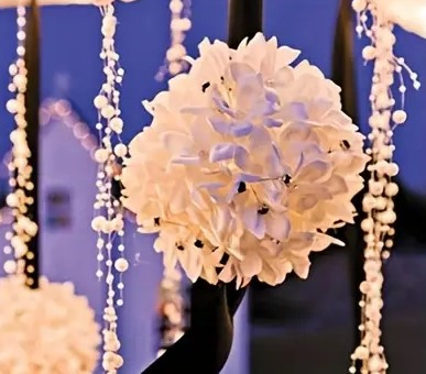 GIRLANDA PERŁOWA BIAŁA 