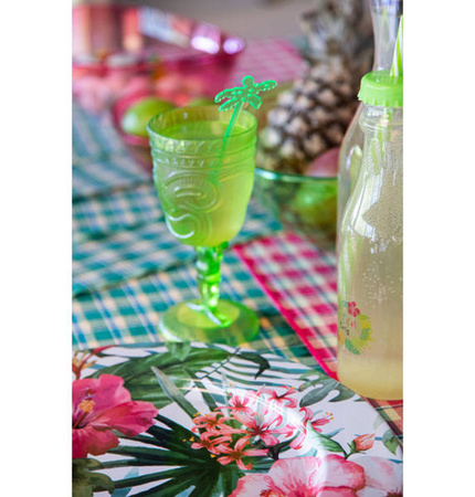 BUTELKA ZE SŁOMKĄ TROPICAL PARTY 650ML