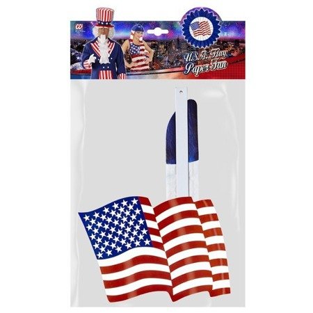  Rozeta Flaga USA dekoracja papierowa 50 cm