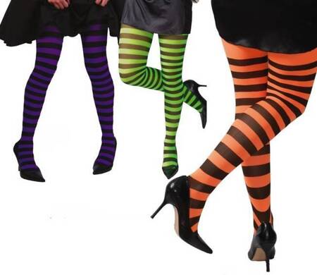 ADULTS’S STRIPED TIGHTS ASSORTED COLOURS