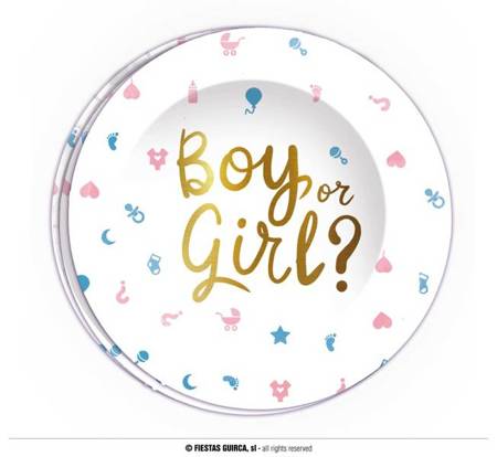 BAG 6 PLATES IT'S A BOY OR IT'S A GIRL