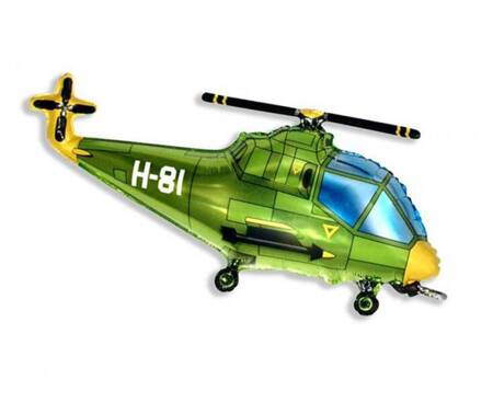 BALON FOLIOWY 24 CALI HELIKOPTER ZIELONY 57 X 96 CM