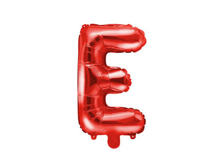 BALON FOLIOWY 35 CM LITERA "E" CZERWONY