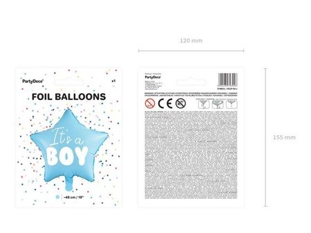 BALON FOLIOWY 48cm, IT'S A BOY