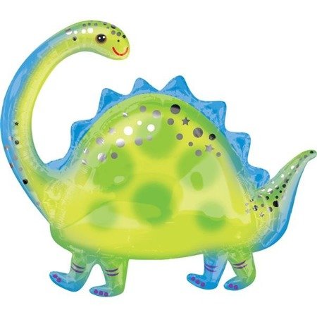 BALON FOLIOWY 81cm x 68 cm DINOZAUR ZIELONY DINO