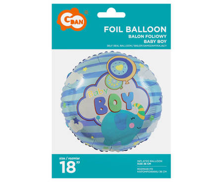 BALON FOLIOWY BABY BOY 45 CM