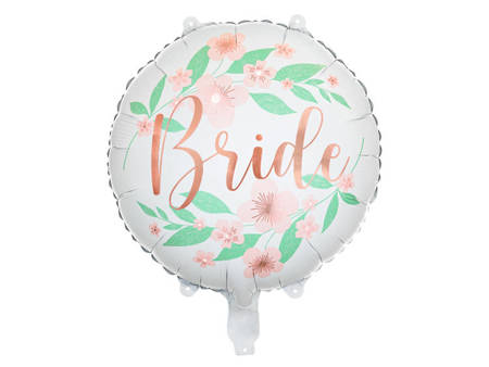 BALON FOLIOWY BRIDE KWIATY 45 CM