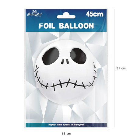 BALON FOLIOWY CZASZKA HALLOWEEN 45 CM