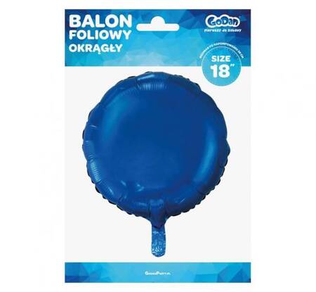 BALON FOLIOWY GRANATOWY 46 CM