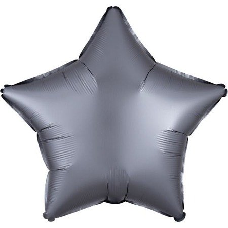 BALON FOLIOWY GWIAZDA SATYNOWY GRFIT 43 CM