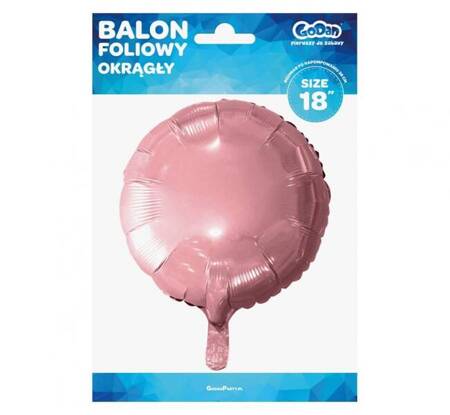 BALON FOLIOWY JASNORÓŻOWY 46 CM