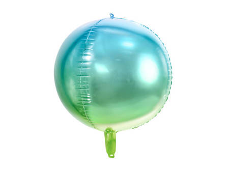 BALON FOLIOWY KULA OMBRE NIEB-ZIEL 35 CM