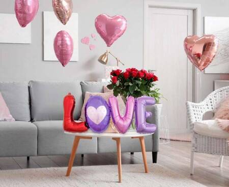 BALON FOLIOWY LITERY LOVE 74 CM