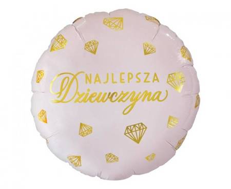 BALON FOLIOWY NAJLEPSZA DZIEWCZYNA 46 CM