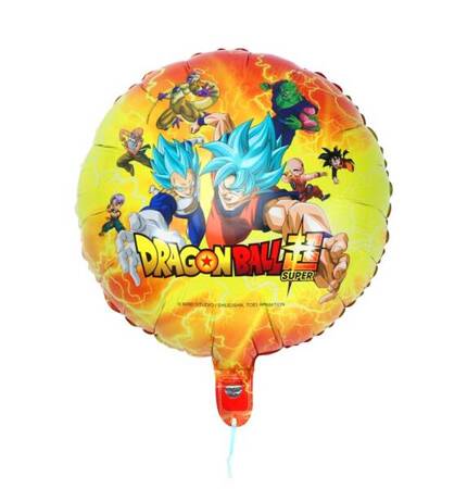 BALON FOLIOWY OKRĄGŁY DRAGON BALL MANGA LICENCJA 43 CM