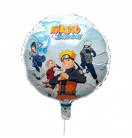 BALON FOLIOWY OKRĄGŁY NARUTO SHIPPUDEN MANGA LICENCJA 43 CM