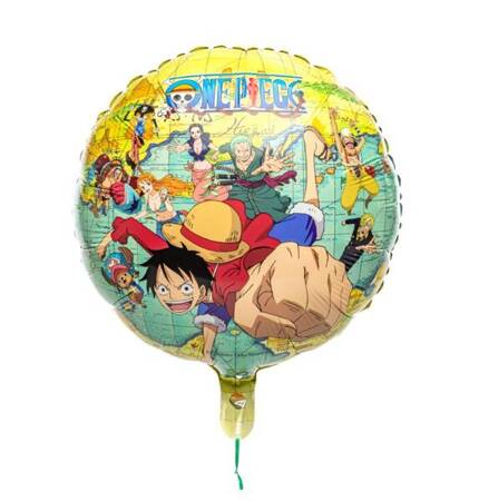 BALON FOLIOWY OKRĄGŁY ONE PIECE MANGA LICENCJA 43 CM