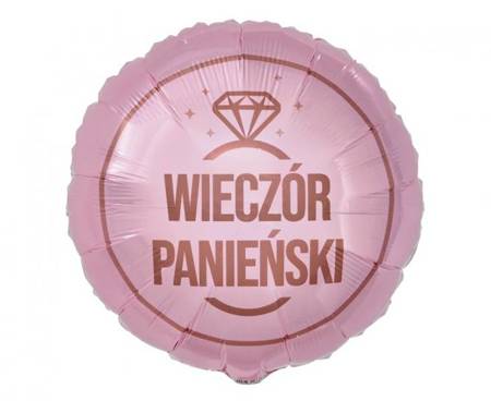 BALON FOLIOWY OKRĄGŁY WIECZÓR PANIEŃSKI 46 CM