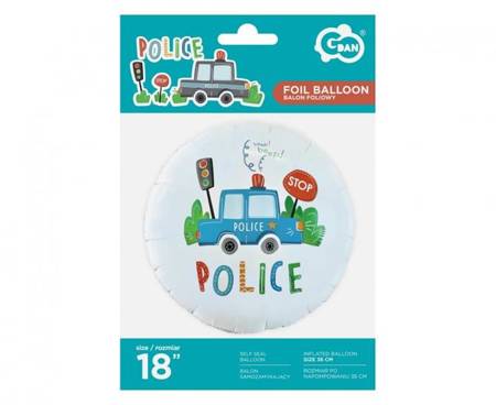 BALON FOLIOWY POLICJA 46 CM