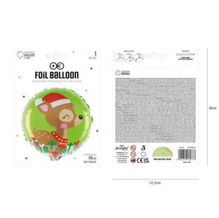 BALON FOLIOWY RUDOLF 45 CM 