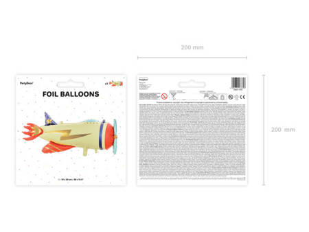 BALON FOLIOWY SAMOLOT 91x39 cm