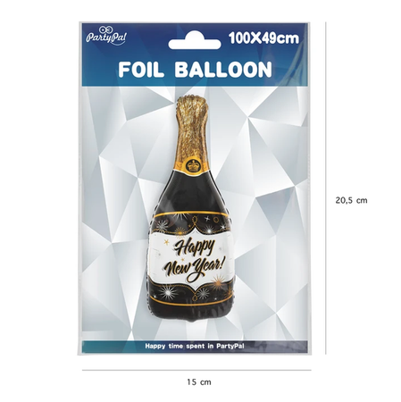 BALON FOLIOWY SZAMPAN HAPPY NEW YEAR