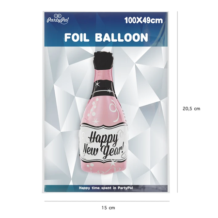 BALON FOLIOWY SZAMPAN HAPPY NEW YEAR