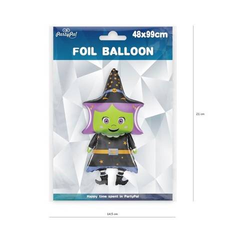 BALON FOLIOWY WIEDŹMA 48 x 99 CM