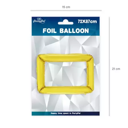 BALON FOLIOWY ZŁOTA RAMKA 72CM X 87 CM