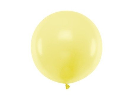 BALON LATEKSOWY 60 CM OKRĄGŁY PASTELOWY JASNOŻÓŁTY