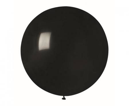 BALON LATEKSOWY CZARNY PASTEL 80 CM