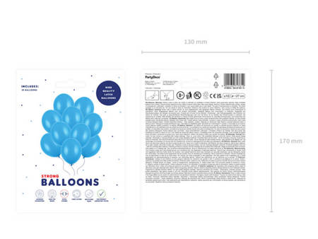 BALONY 27cm, STRONG NIEBIESKI 10 szt.