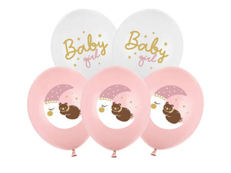 BALONY 30 CM BABY GIRL 6 SZT.