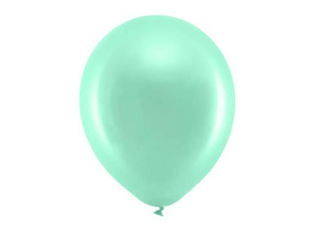 BALONY 30CM METALIZOWANE MIĘTA 10SZT