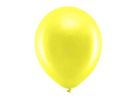 BALONY 30CM METALIZOWANE ŻÓŁTY 10SZT