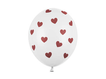 BALONY 30cm, CZERWONE SERCA 6 szt.