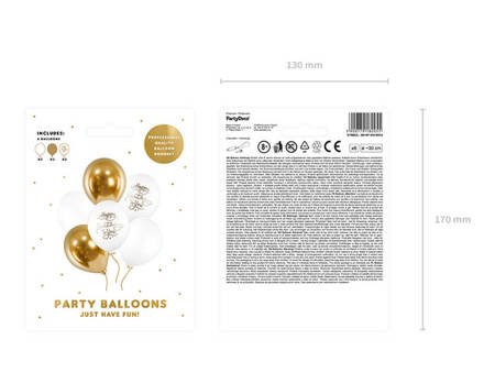 BALONY 30cm HAPPY BIRTHDAY TO YOU, 6 szt.