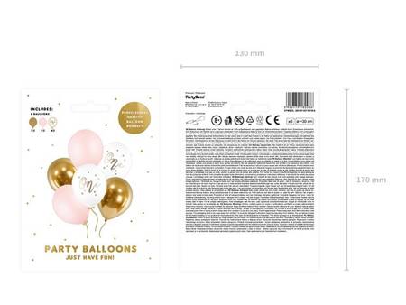 BALONY 30cm ONE RÓŻOWY, 6 szt.